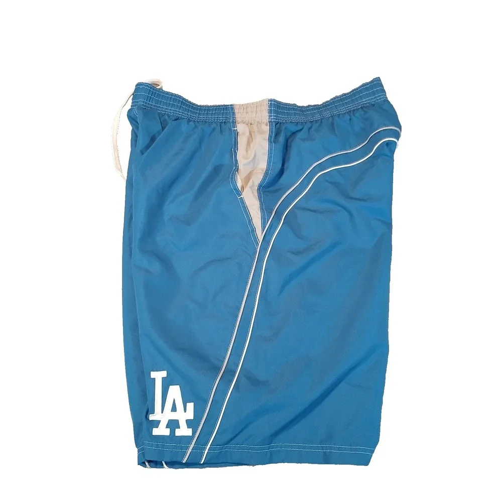 Los Angeles Dodgers MLB Board Shorts Mens XXL Blue Gray‎ Lined Swim Trunks LA